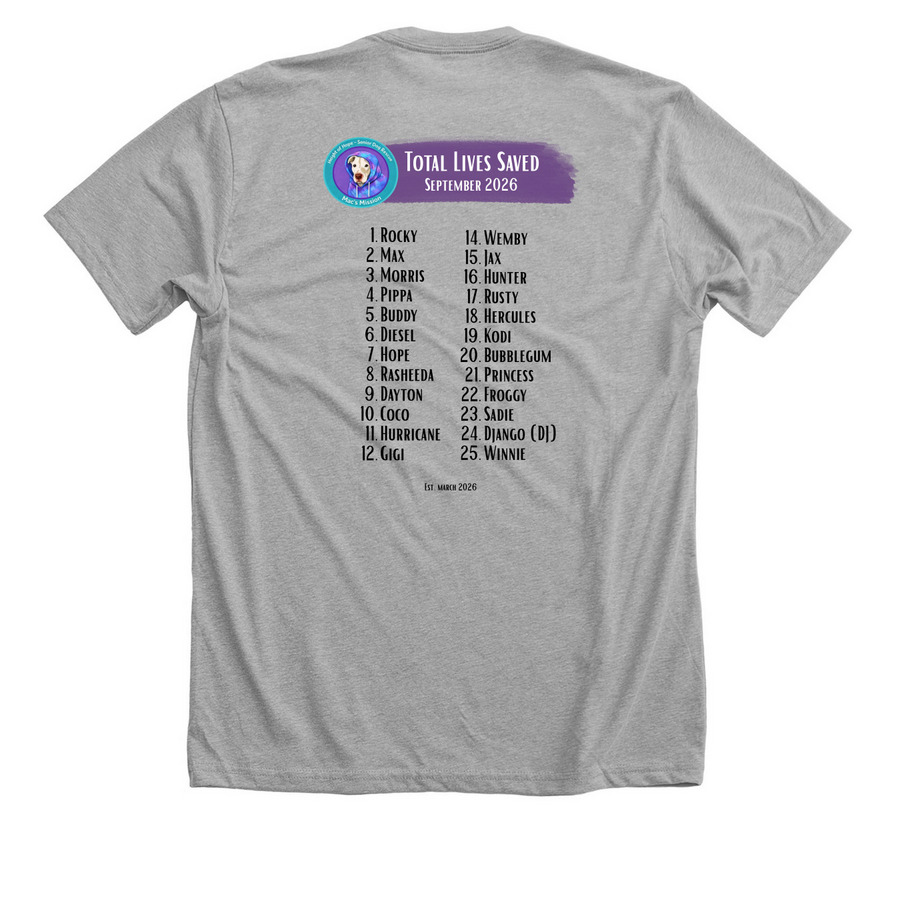 HOH September 2026&nbsp;, a Athletic Heather Premium Unisex Tee (back-view)