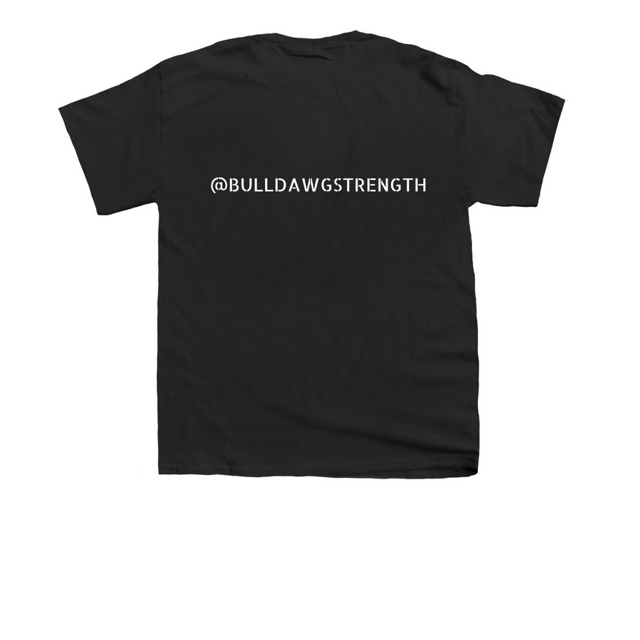Bulldawg Strength and Conditioning&nbsp;, a Black Youth Unisex Tee (back-view)
