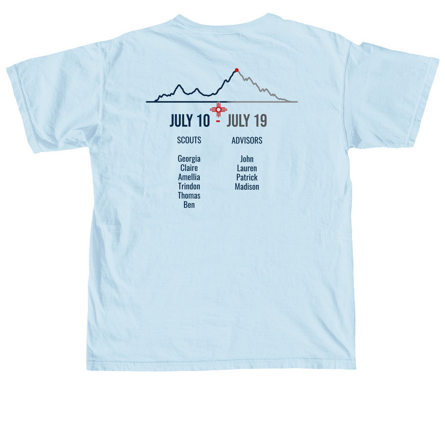 Crew 712-7C 2026 Comfort Trek Shirt, a Chambray Comfort Colors Unisex Tee (back-view)