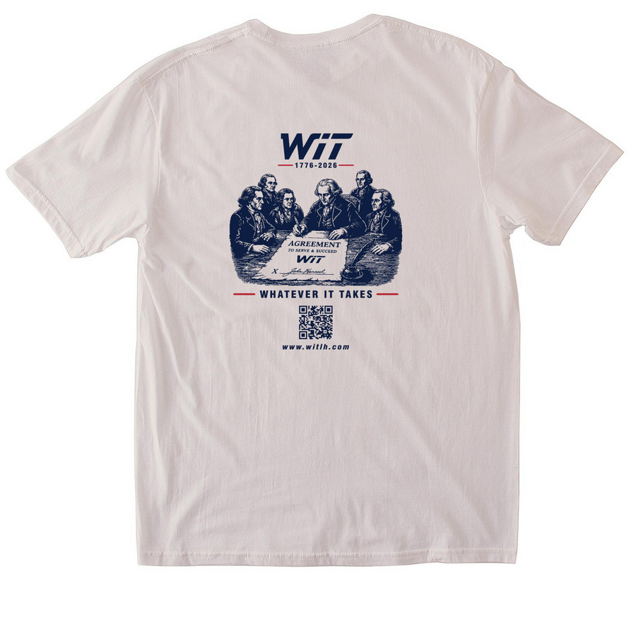 WIT FOUNDING FATHERS, a Ice Grey Softstyle Cotton Tee (back-view)