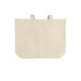 Navy Stripe Tote, a Natural Cotton Canvas Tote Bag (back-view)