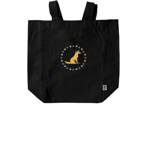 My Canine Accomplice, a Black Recycled Cotton Tote Bag