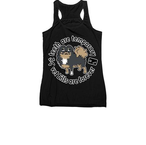 Teeth are Temporary (light), a Black Women's Racerback