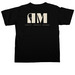 AM Company T-Shirt (Cream Logo), a Black Comfort Colors Unisex Tee (back-view)