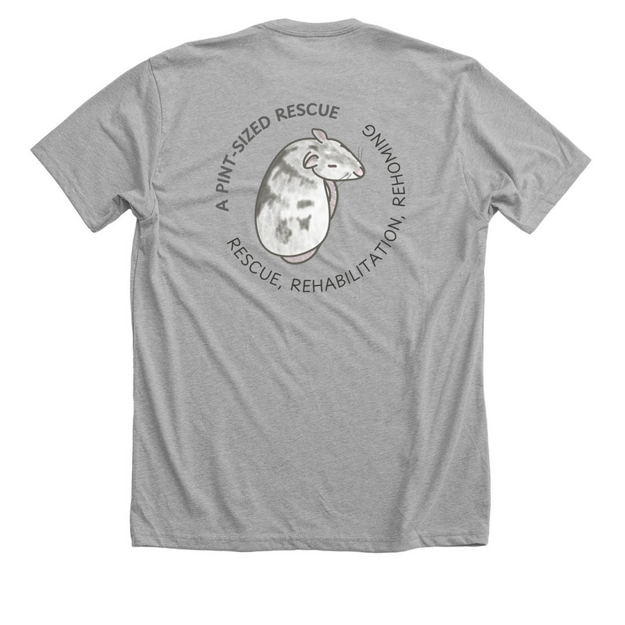 APSR Opal Logo in Color (back print), a Athletic Heather Premium Unisex Tee (back-view)