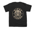 Hippo Strong Jr., a Black Youth Unisex Tee (back-view)