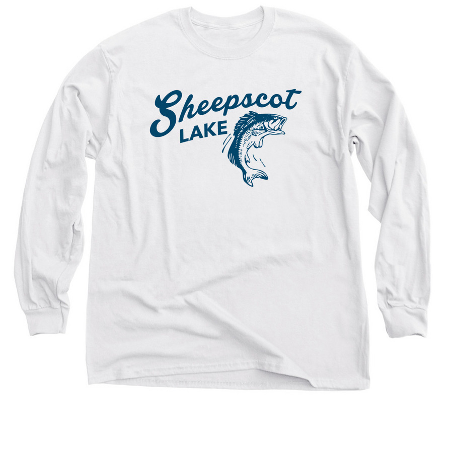 Jumping Fish T-Shirt, a White Classic Long Sleeve Tee