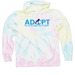 Adopt at FWACC - Blue Version, a Sunset Swirl Tie Dye Pullover Hoodie