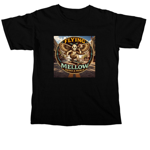 Flying Mellow ? Moth Series, a Black Comfort Colors Unisex Tee