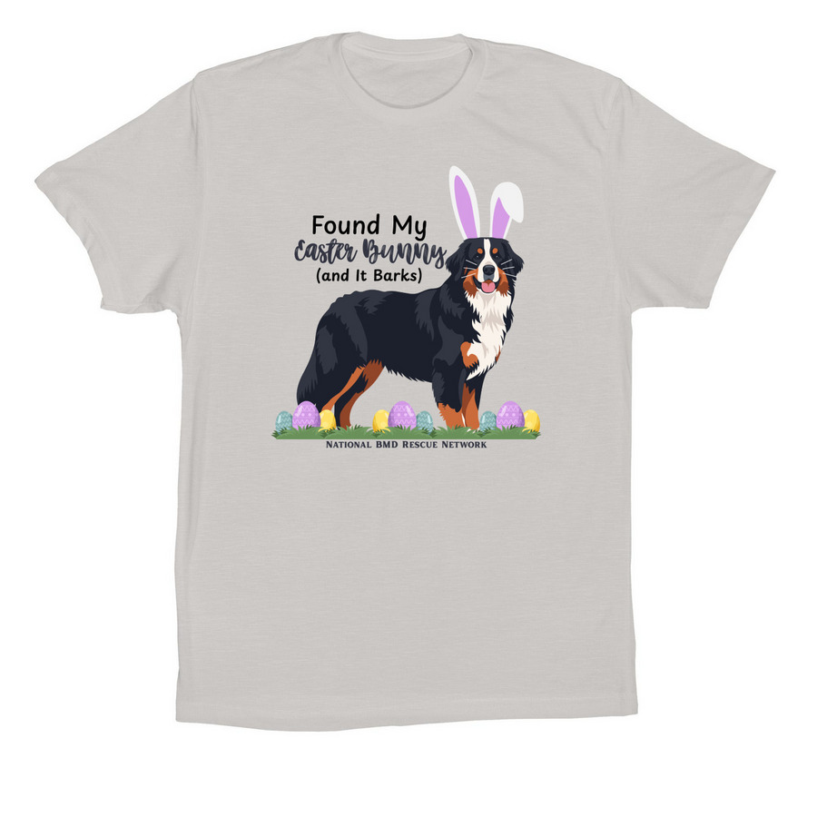 Found My Easter Bunny (and It Barks), a Solid Athletic Grey Premium Cotton Tee