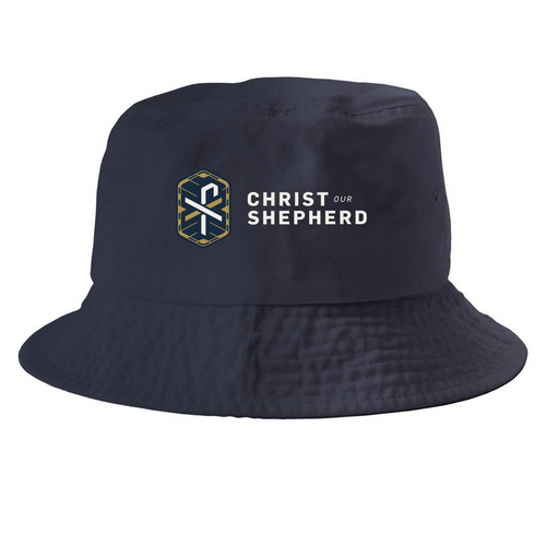 Cap-tivating, a Navy Printed Bucket Hat