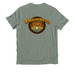 Roam & Refuel Shark Tooth Adventure Tee, a Matcha Green Allmade Organic Cotton Unisex Tee (back-view)