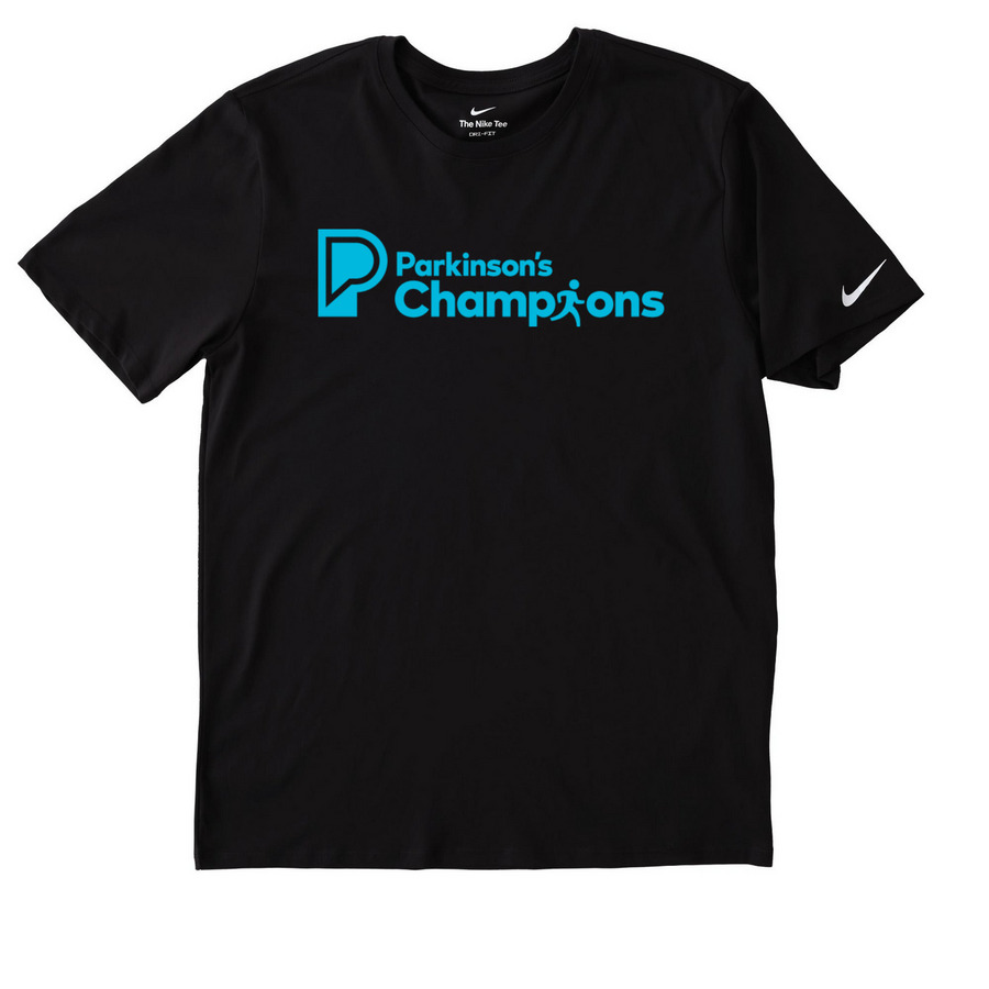 Parkinson's Champions Fitness Apparel, a Black Nike Dri-FIT Jersey Blend Performance Tee
