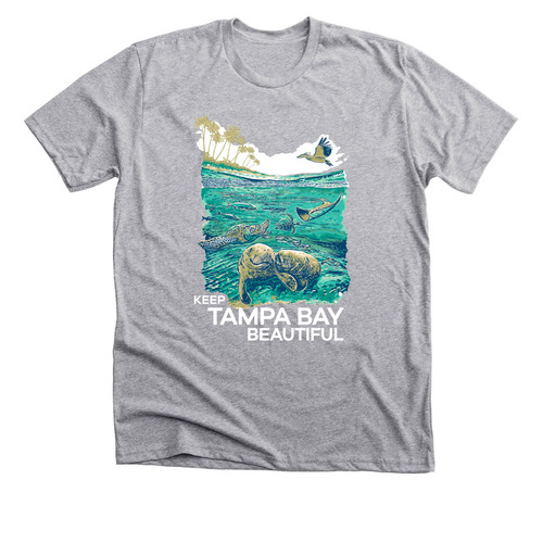 Keep Tampa Bay Beautiful, a Athletic Heather Premium Unisex Tee