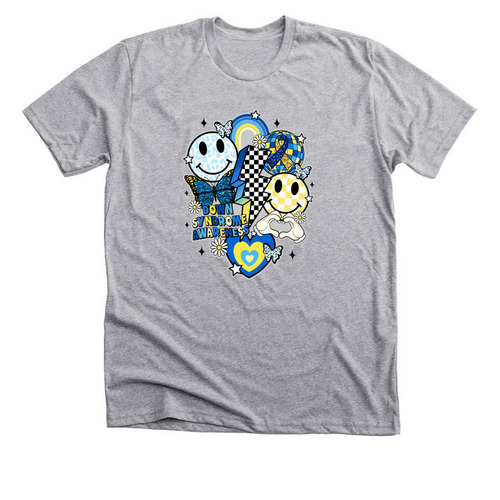 Down Syndrome Collage, a Athletic Heather Premium Unisex Tee