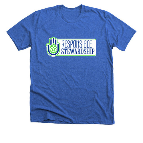 RS Volunteer Apparel 2023 Design, a Heather True Royal Premium Unisex Tee