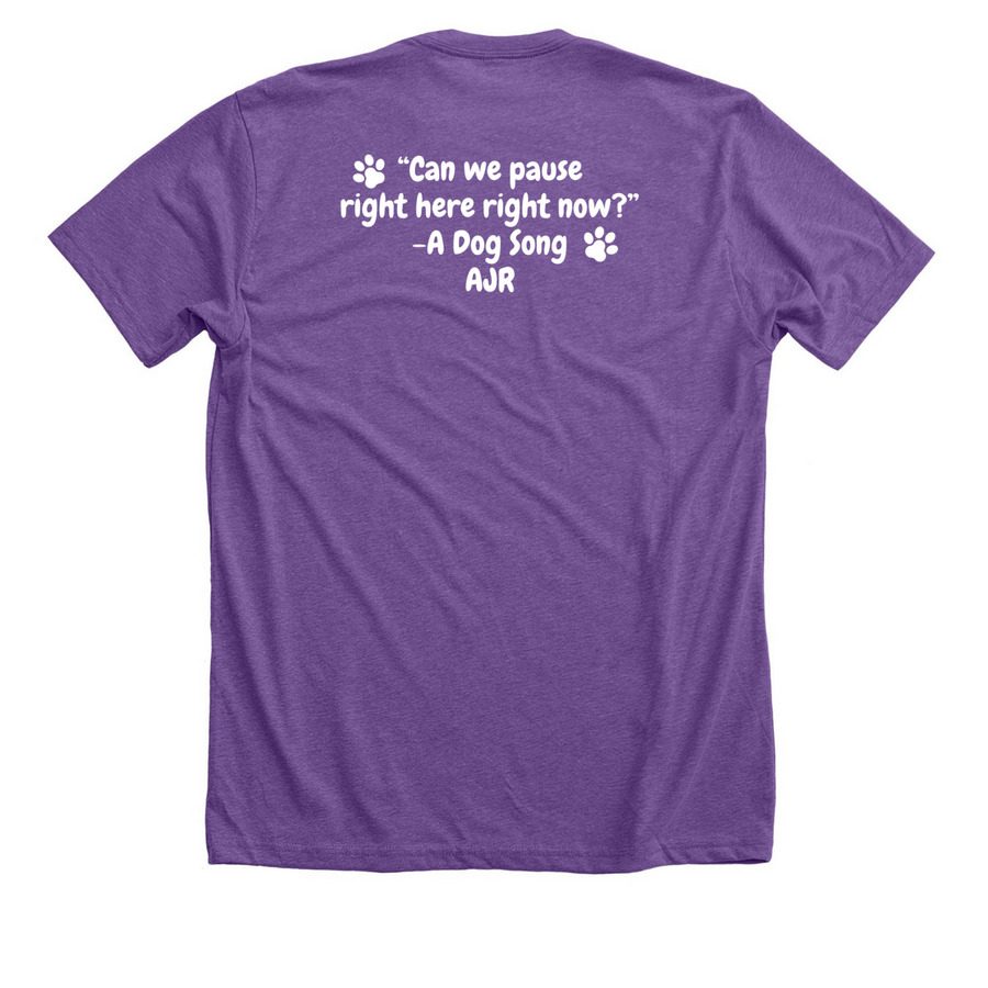 Evie?s Strong Heart 2026, a Heather Team Purple Premium Unisex Tee (back-view)