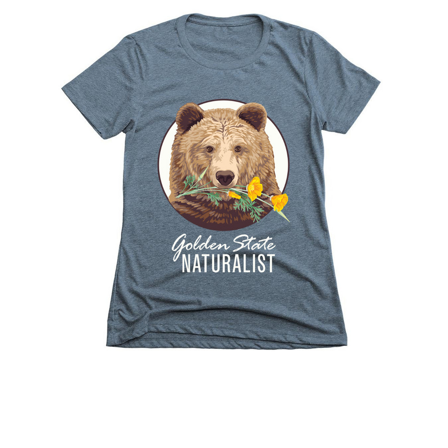 Golden State Naturalist Apparel, a Indigo Women's Slim Fit Tee