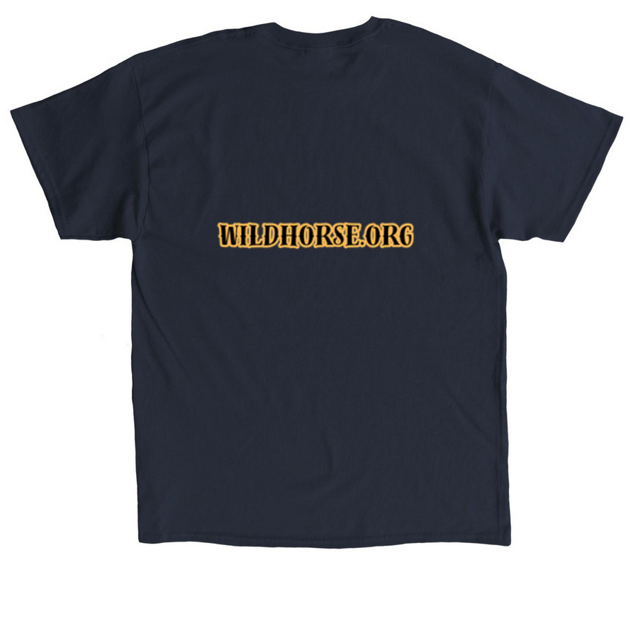 Wildhorse Flag Horse, a Navy Classic Unisex Tee (back-view)