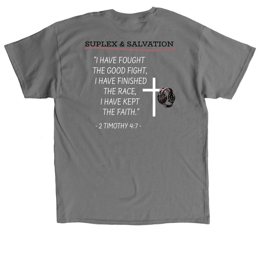 CALLED TO WRESTLE, a Charcoal Classic Unisex Tee (back-view)