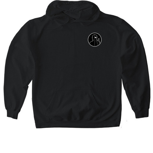 The Seeker Hoodie, a Black Gildan Softstyle Pullover Hoodie