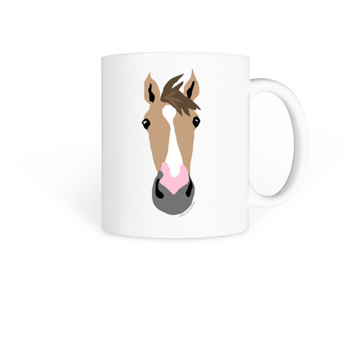 Cartoon Mila Face Mug, a White Coffee Mug