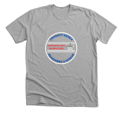 Murph Shirts - White Text, a Athletic Heather Premium Unisex Tee