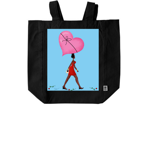 Bolingo&nbsp;, a Black Recycled Cotton Tote Bag