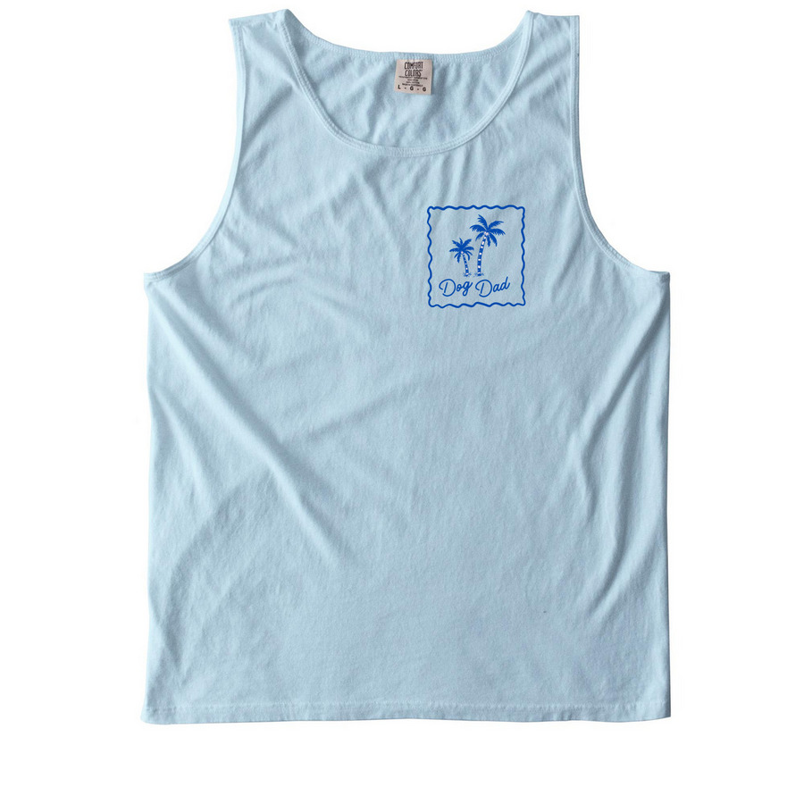 dog dad shirt, a Chambray Comfort Colors Tank Top