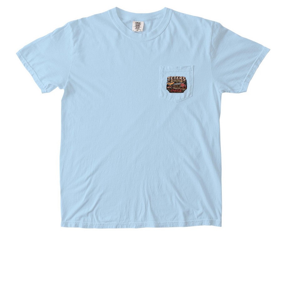 Teter?s Merch, a Chambray Comfort Colors Pocket Tee