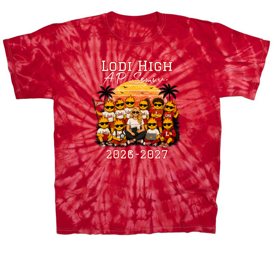 Brown AP Seminar Tshirt, a Red Classic Tie Dye Tee