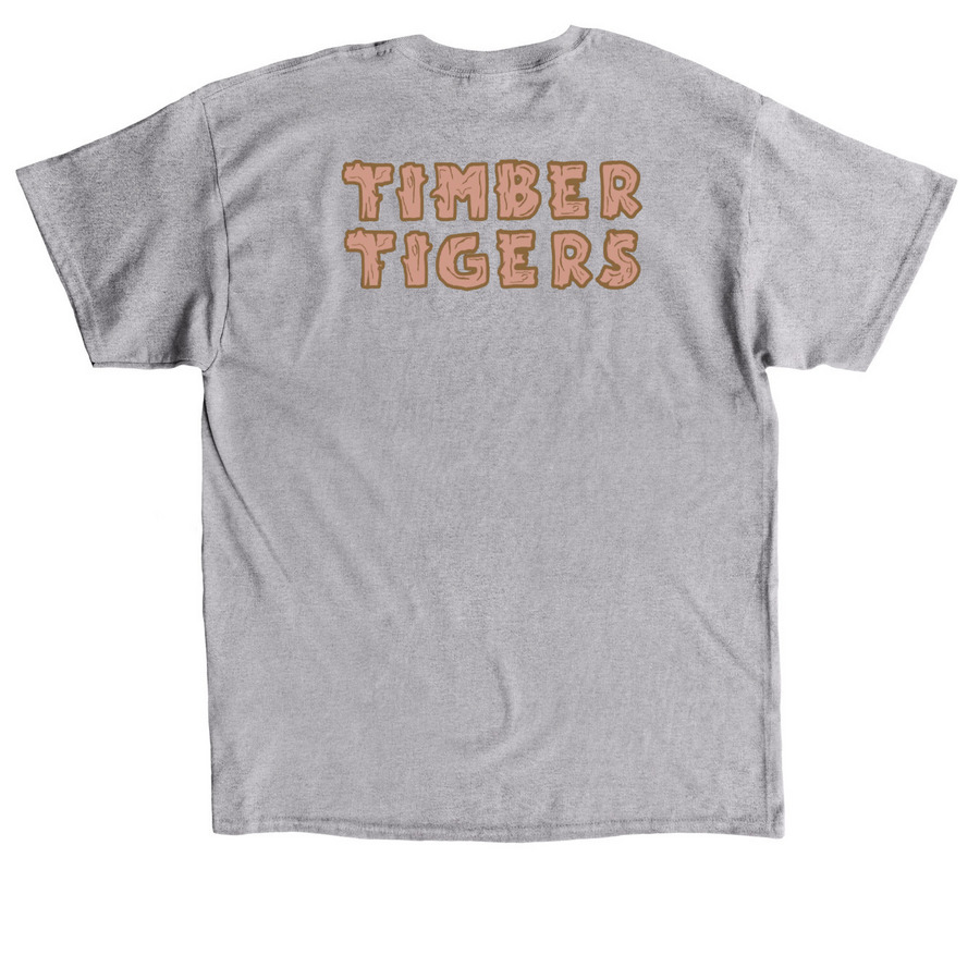 Timber Tigers tee, a Sport Grey Classic Unisex Tee (back-view)
