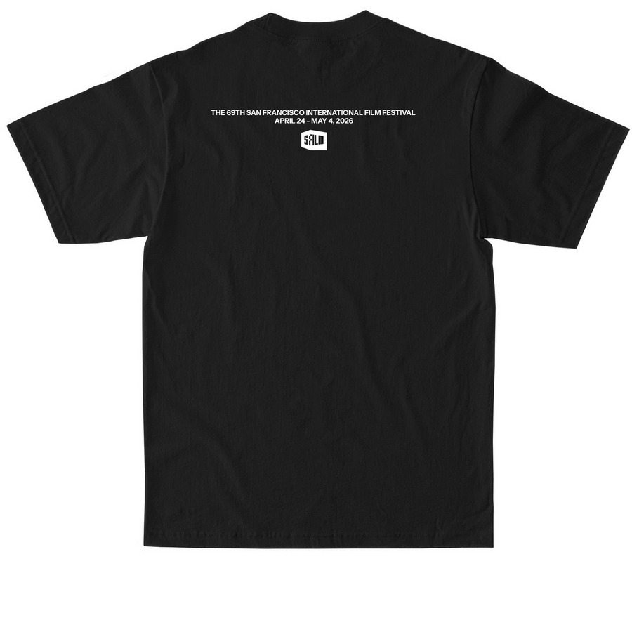 I <3 69th SFFILM Festival Official T-Shirt, a Black Max Heavyweight Tee (back-view)