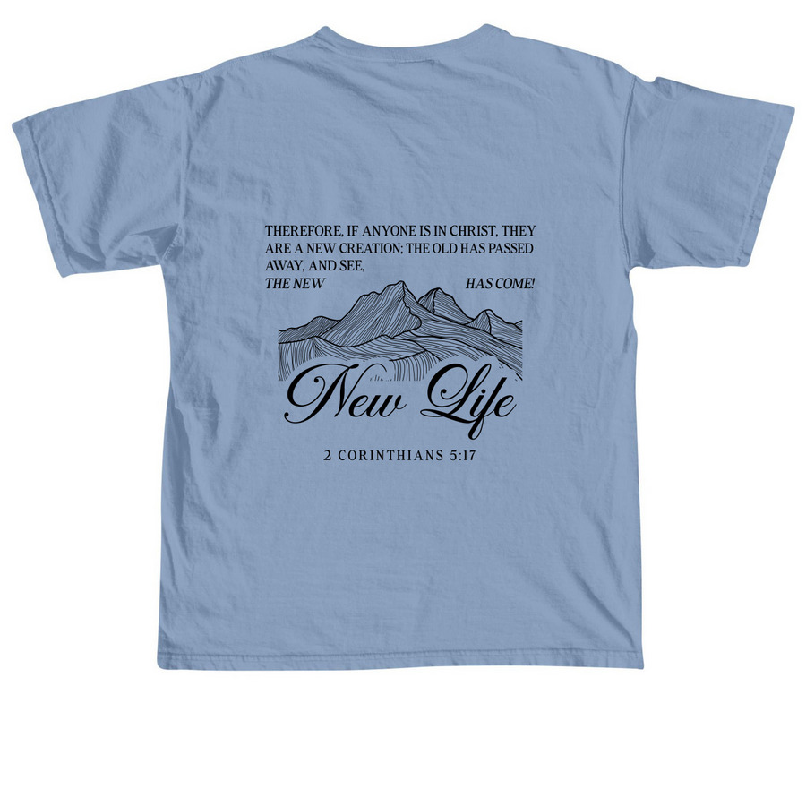 Youth Merch, a Washed Denim Comfort Colors Unisex Tee (back-view)