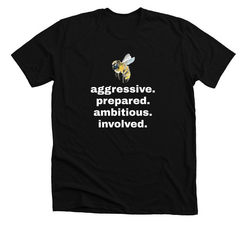 "Bee your best.", a Solid Black Blend Premium Unisex Tee
