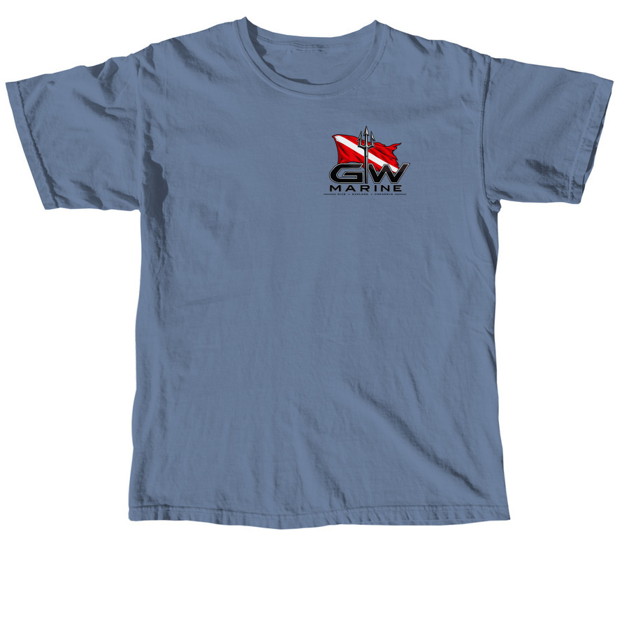 The Dive Boat, a Blue Jean Comfort Colors Unisex Tee