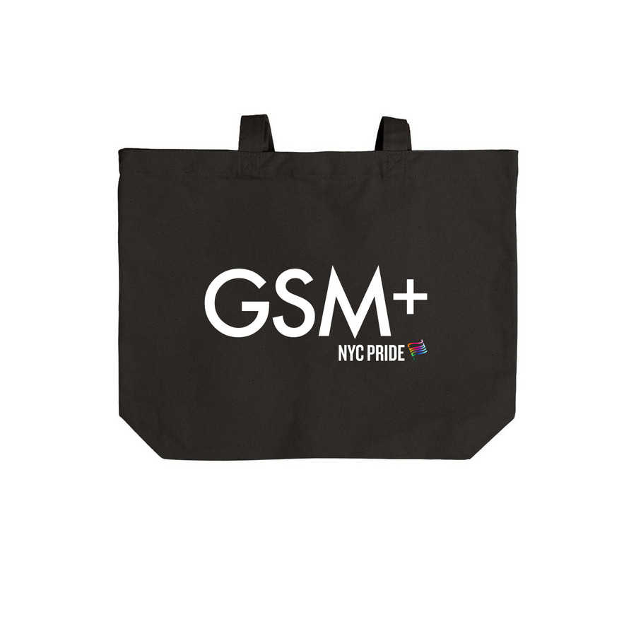 The Hold All Tote, a Deep Black Cotton Canvas Tote Bag (back-view)