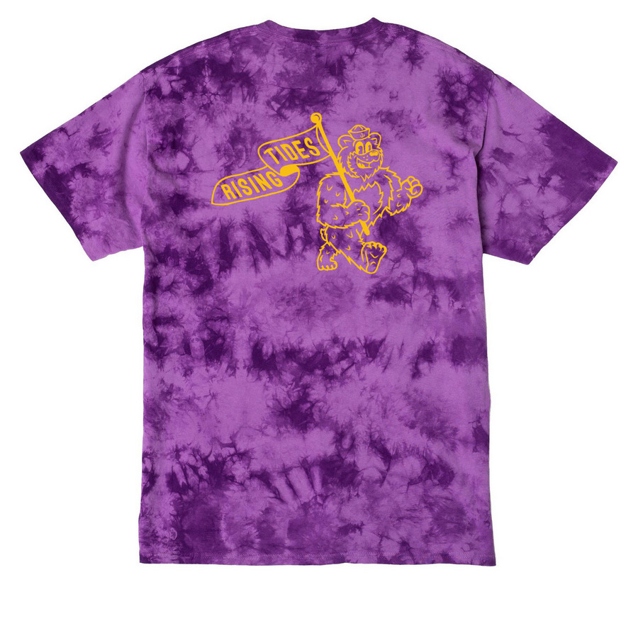Tie Dye Badge&nbsp;, a Purple Crystal Tie Dye Tee (back-view)