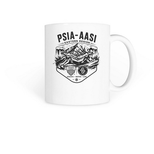 PSIA-AASI Eastern Region 2026 Design - mugs, a White Coffee Mug