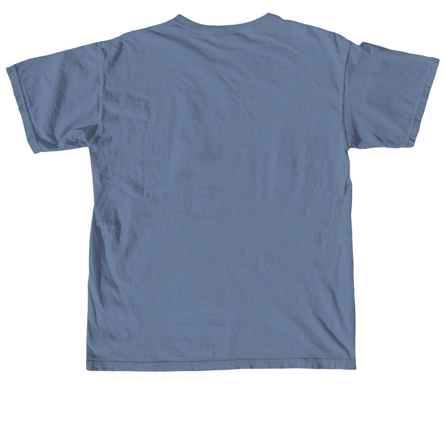 Ecologies of Water 2026&nbsp;, a Blue Jean Comfort Colors Unisex Tee (back-view)