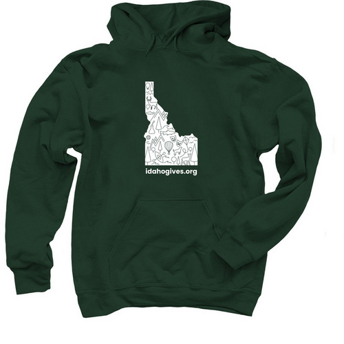2020 Idaho Gives&nbsp;, a Forest Green Pullover Hoodie