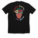 Healing Garden, a Solid Black Blend Premium Unisex Tee (back-view)