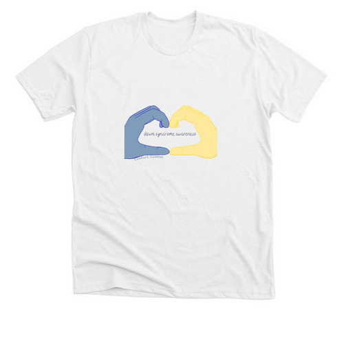 Down Syndrome Awareness '25, a Solid White Blend Premium Unisex Tee