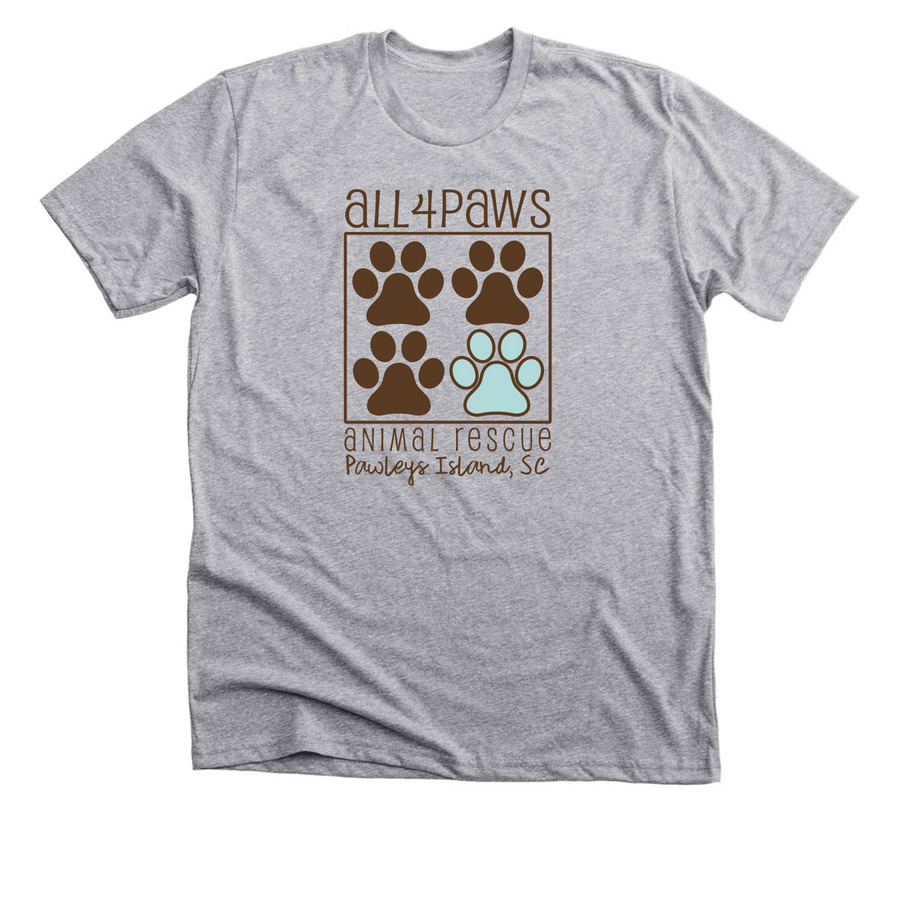 All4Paws Mission to Save Lives!, a Athletic Heather Premium Unisex Tee