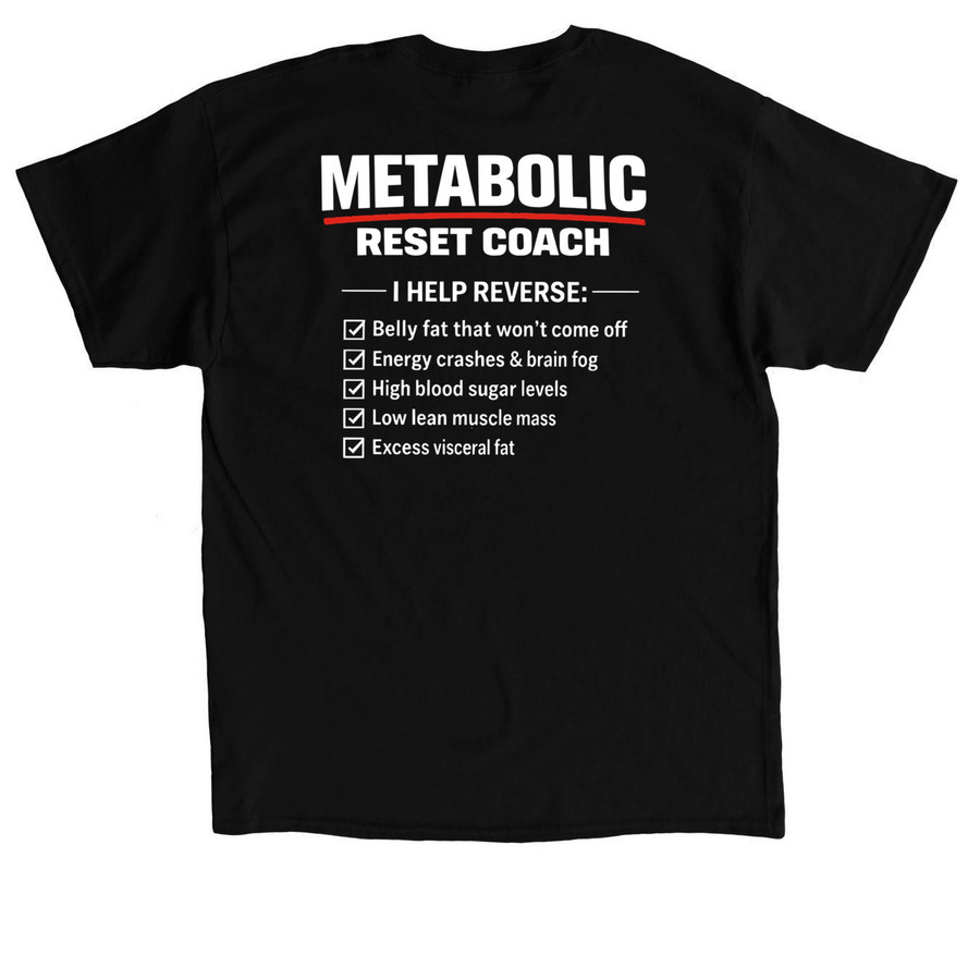 Metabolic Reset Shirt&nbsp;, a Black Classic Unisex Tee (back-view)