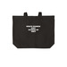 WHITE WOMEN AINT SCARED OF SHIT RESCUE BAG, a Deep Black Cotton Canvas Tote Bag