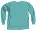 Trashed Bunny, a Seafoam Comfort Colors Long Sleeve Tee (back-view)
