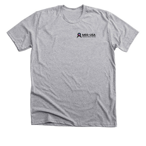 MSS Awareness, One Friend at a Time, a Athletic Heather Premium Unisex Tee