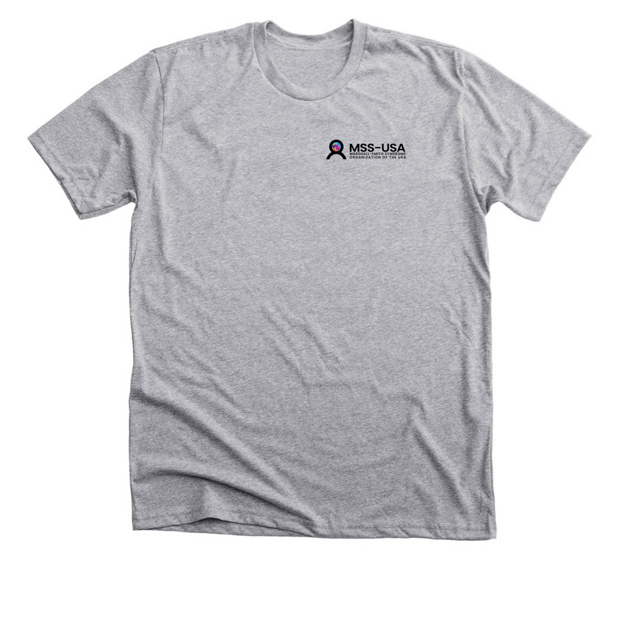 MSS Awareness, One Friend at a Time, a Athletic Heather Premium Unisex Tee