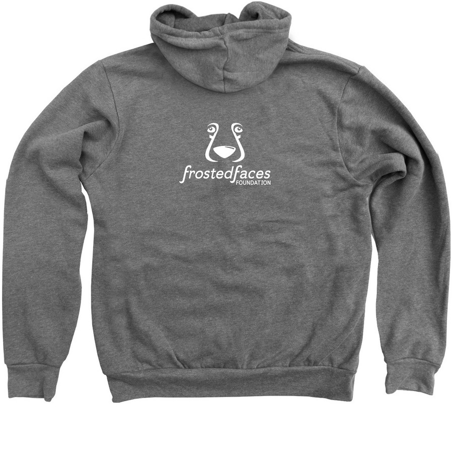 Volunteer Campaign, a Deep Heather Zip Up Hoodie (back-view)